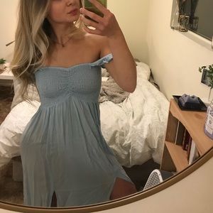 Baby blue boho dress 🌊